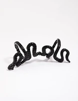 Black Slithering Snake Ring