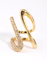 Gold Plated Blingy Split Ring