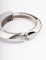 Rhodium Statement Wrist Cuff