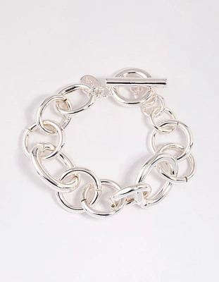 Silver Threaded Chain Bracelet