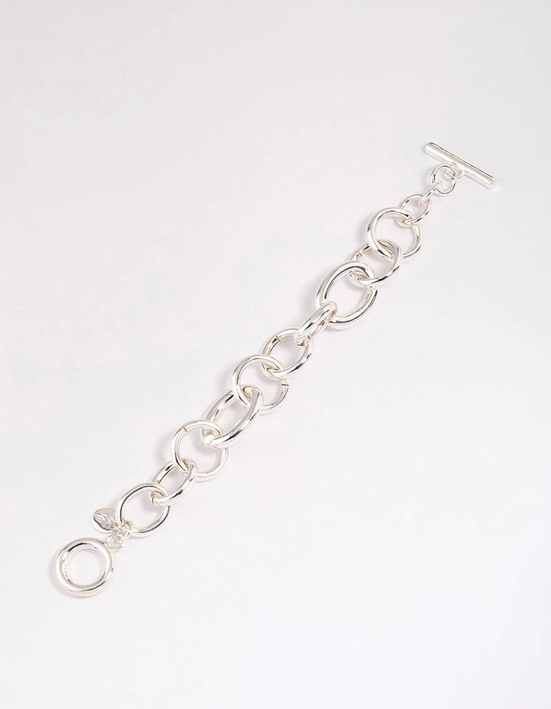 Silver Threaded Chain Bracelet