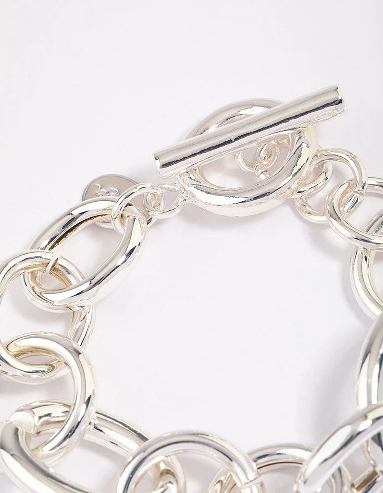 Silver Threaded Chain Bracelet