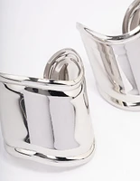 Rhodium Statement Large Wrist Cuffs