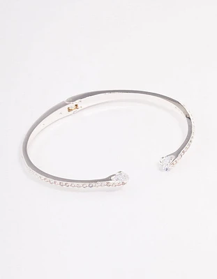 Silver Multi Cubic Zirconia Wrist Cuff