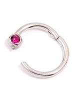 Surgical Steel Crystal Ball Clicker Ring