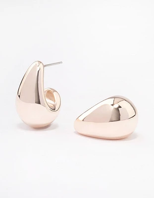Rose Gold Plated Bubble Drop Stud Earrings