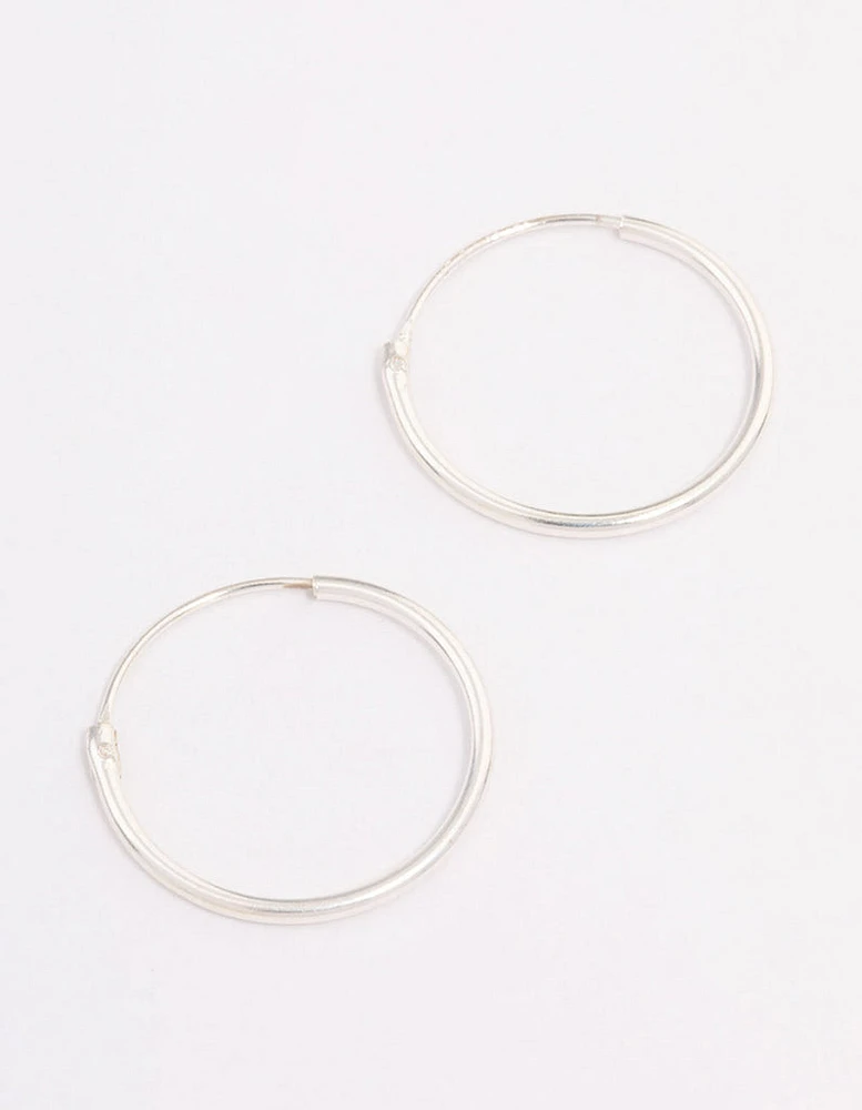 Sterling Silver Hoop Earrings 16mm