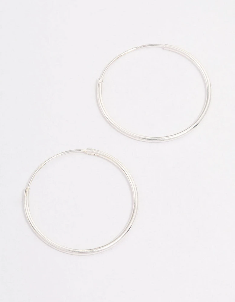 Sterling Silver Hoop Earrings 20mm