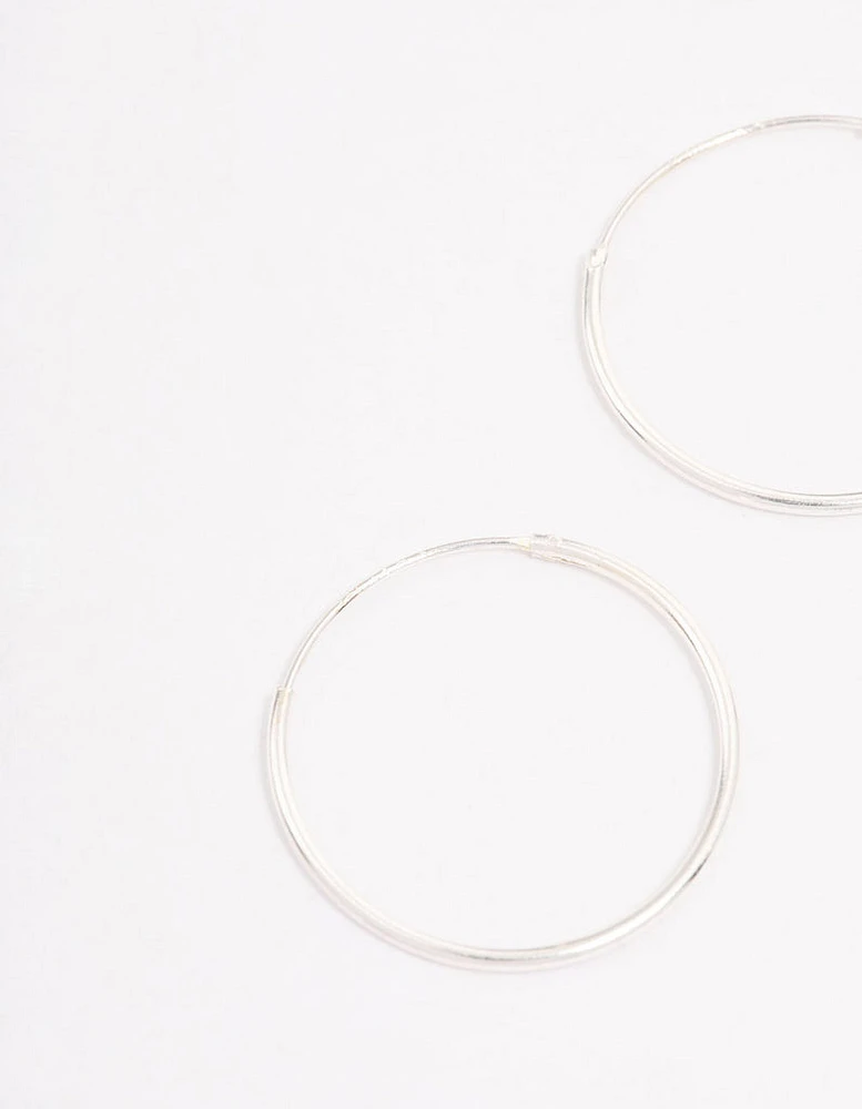 Sterling Silver Hoop Earrings 20mm