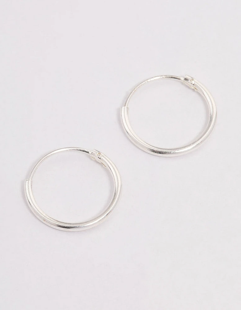 Sterling Silver Hoop Earrings 12mm