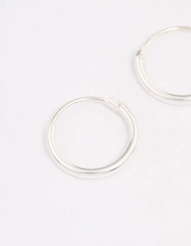 Sterling Silver Hoop Earrings 10mm