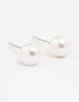 Sterling Silver Pearl Stud Earrings 5mm