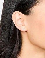 Gold Plated Sterling Silver Dainty Stud Earrings
