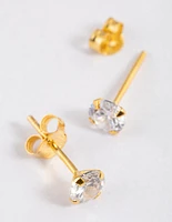 Gold Plated Sterling Silver Dainty Stud Earrings