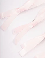 Pink Simple Hair Bows 4-Pack