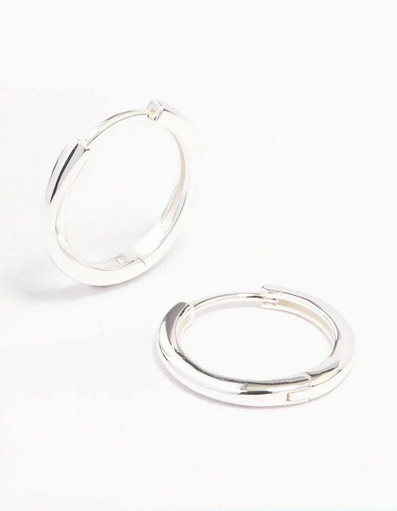 Sterling Silver Huggie Earrings 16mm