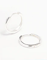 Sterling Silver Huggie Earrings 16mm