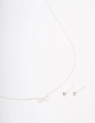 Sterling Silver Infinity Jewellery Set