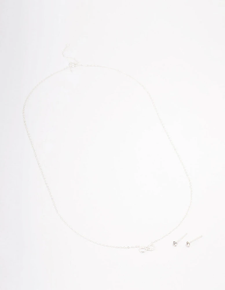 Sterling Silver Infinity Jewellery Set