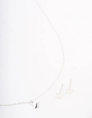 Sterling Silver Butterfly Jewellery Set