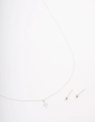 Sterling Silver Cross Jewellery Set