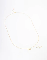 Gold Plated Sterling Silver Infinity Jewellery Set