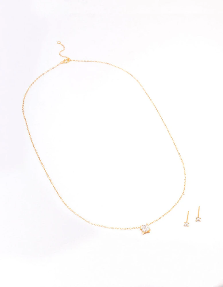 Gold Plated Sterling Silver Princess Jewellery Set