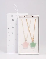 Mixed Metal Semi-Precious Star Necklace Pack