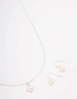 Silver Freshwater Pearl Jewellery Set