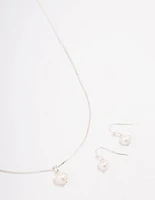 Silver Freshwater Pearl Jewellery Set