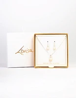 Silver Freshwater Pearl Jewellery Set