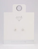 Sterling Silver Fireball Stud Earrings