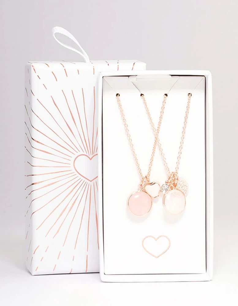 Rose Gold Mixed Jingle Necklace Pack