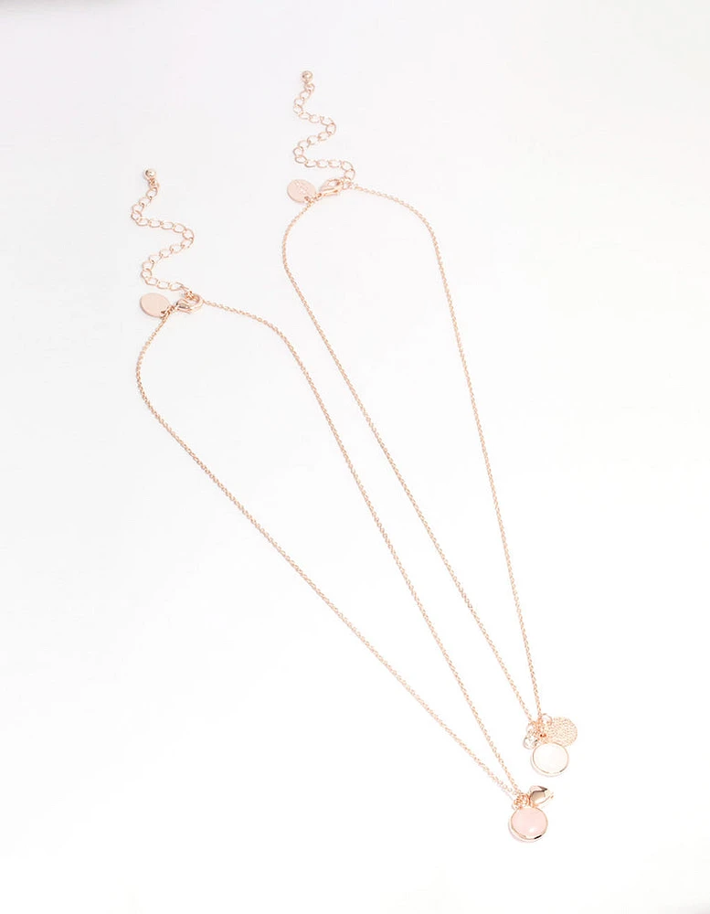 Rose Gold Mixed Jingle Necklace Pack