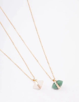 Gold Mixed Side Shard Necklace Pack