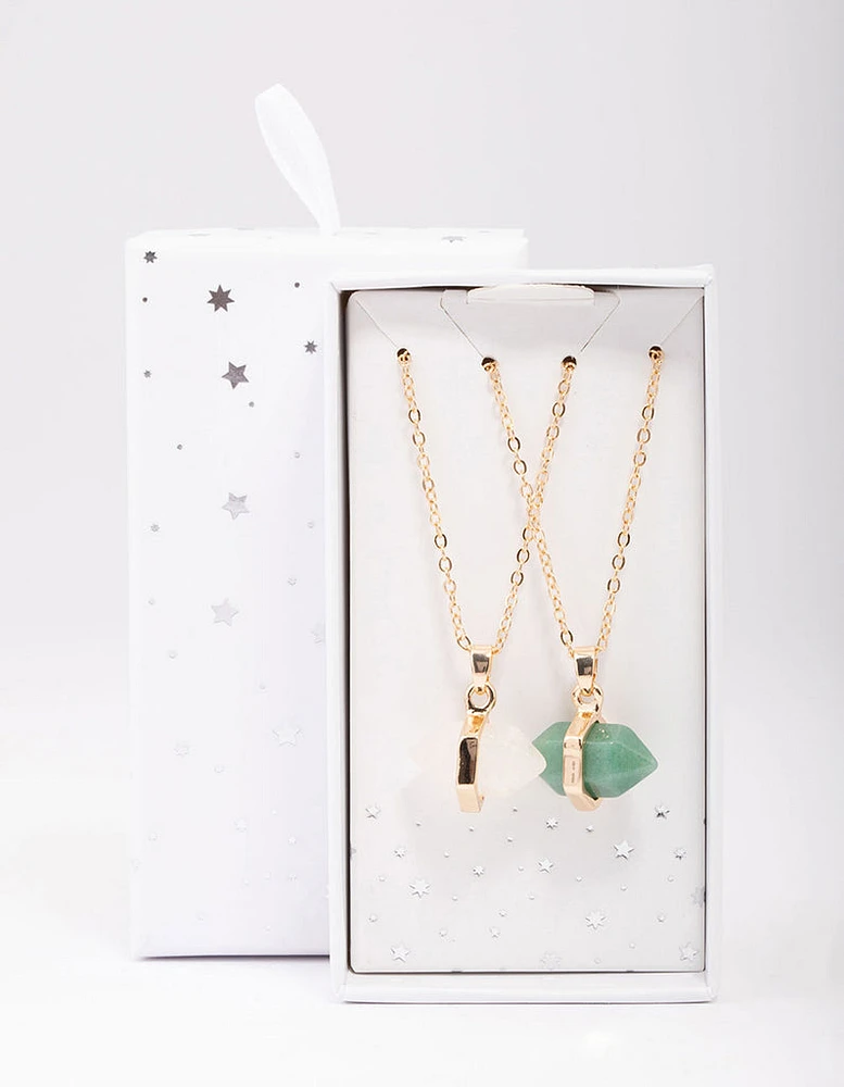 Gold Mixed Side Shard Necklace Pack