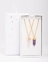 Gold Semi-Precious Mini Shard Necklace Pack