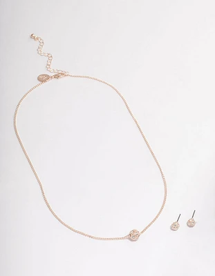 Rose Gold Fireball Jewellery Set