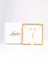 Gold Plated Cross Jewellery Set