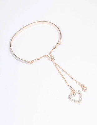 Rose Gold Glitter Toggle Bracelet