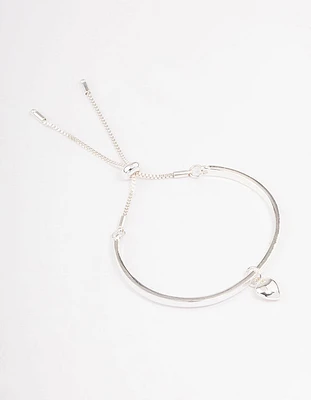 Silver Heart Toggle Bracelet