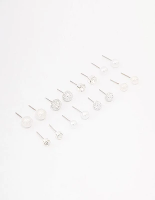 Silver Pearl Jelly Earring 8-Pack