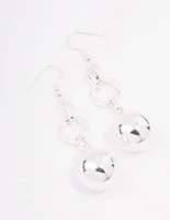 Silver Ball Chain Drop Earrings