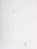 Silver Heart Threaded Necklace