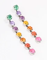 Rainbow Drop Cup Chain Earrings