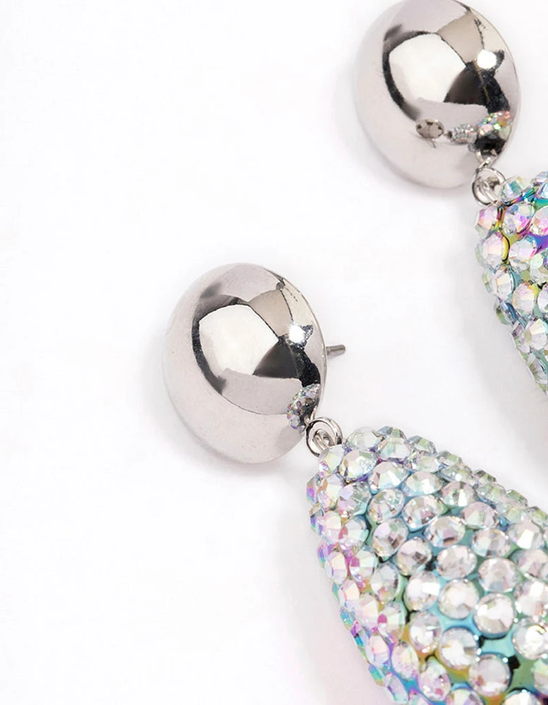 Opal Diamante Drop Earrings