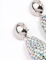 Opal Diamante Drop Earrings