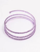 Lilac Cup Chain Wrapped Wrist Cuff