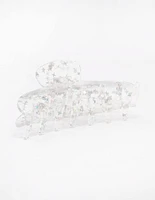 Clear Glitter Hair Claw Clip