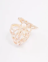 Rose Gold Butterfly Band Ring